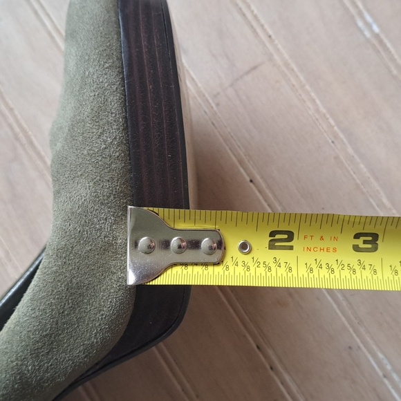 Banana Republic "Union" Dark Olive Green Suede Leather Platform Block Heel Pumps - Picture 11 of 12